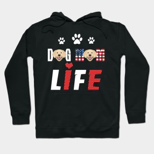 Labrador Mom Life Patriotic America 4Th Of July Hoodie